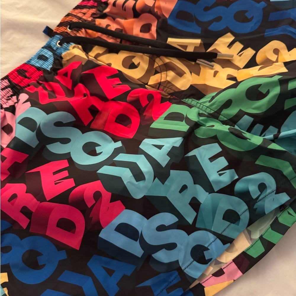 DSQUARED2 Multicolor Alphabet Swim Trunks